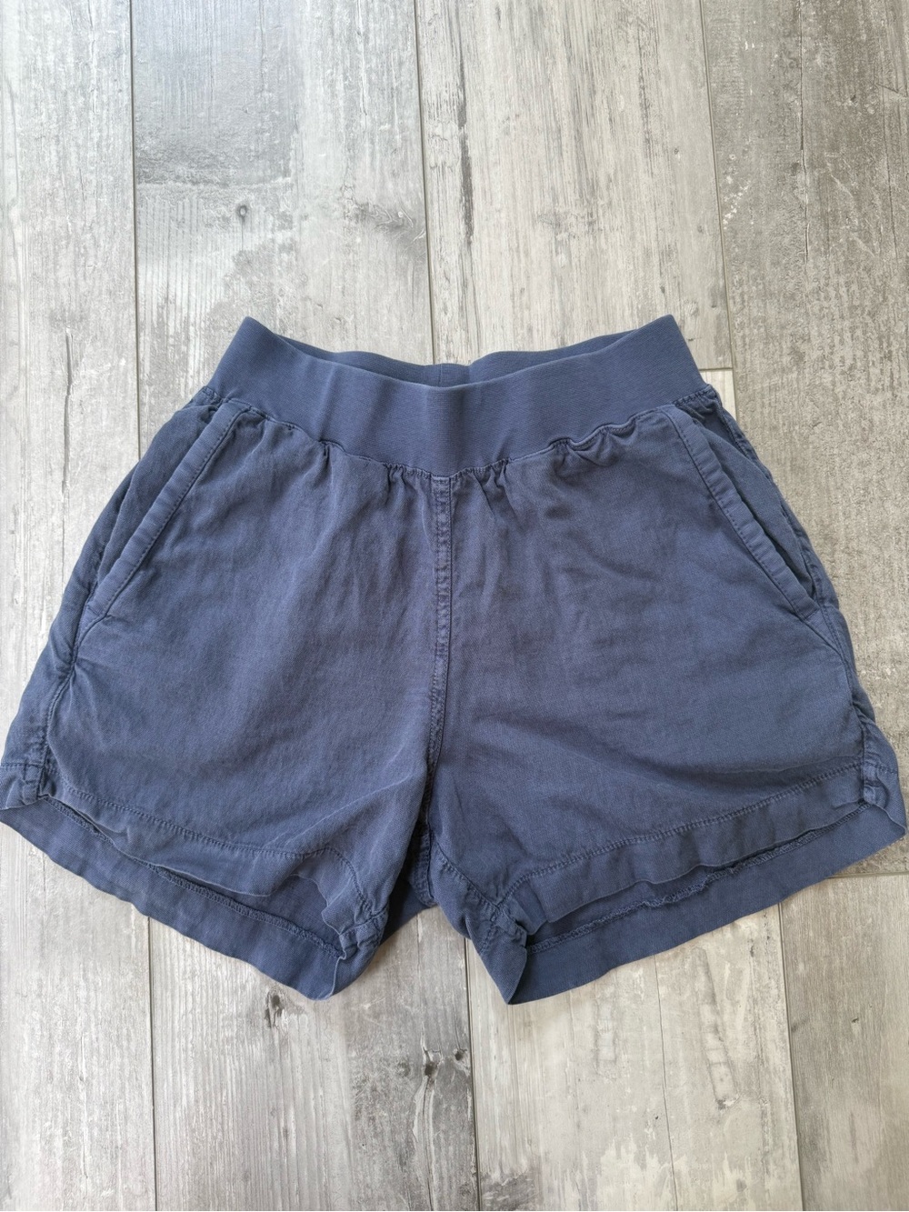 Faherty Blue Pull-On Tencel Linen Cotton Blend Shorts XS Beach Coastal